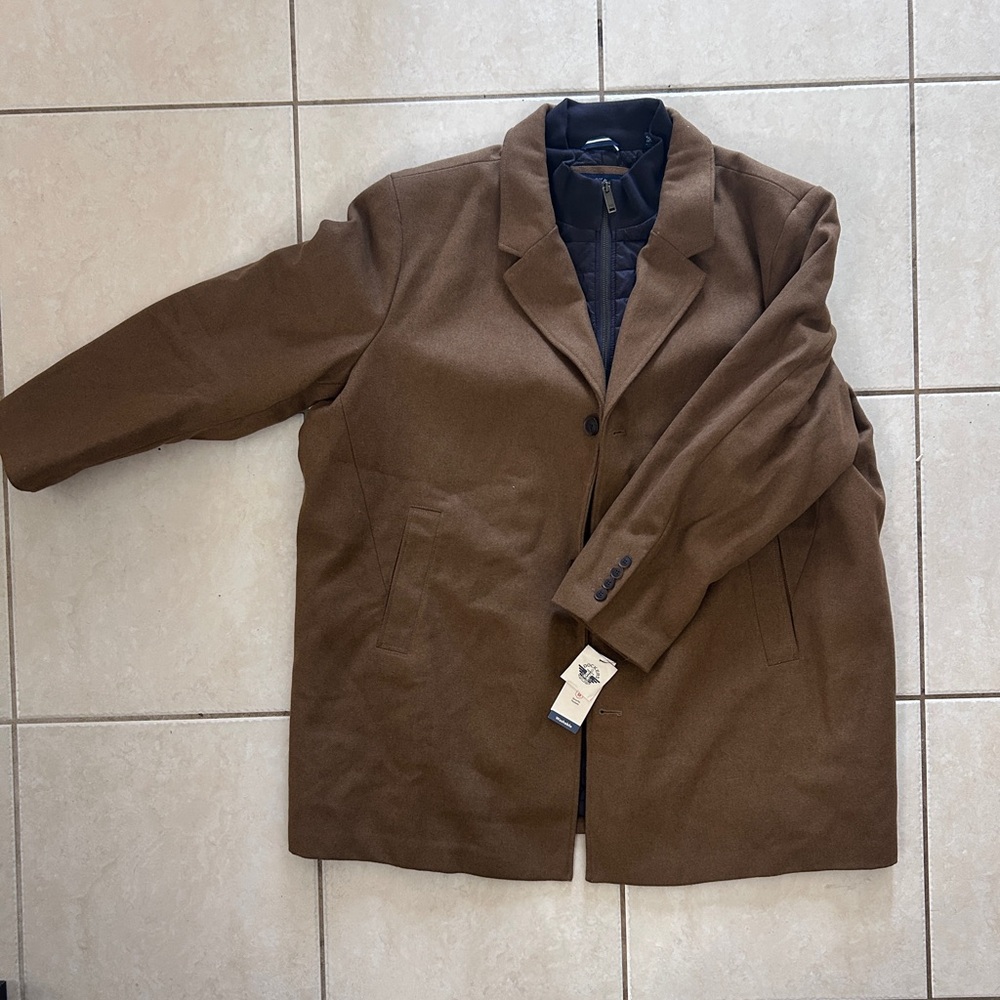 Dockers Men's Henry Wool Blend Top Coat